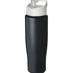 Bidon H2O Tempo® o pojemności 700 ml z wieczkiem z słomką / Czarny 21004409