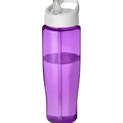 Bidon H2O Tempo® o pojemności 700 ml z wieczkiem z słomką / Fioletowy 21004415