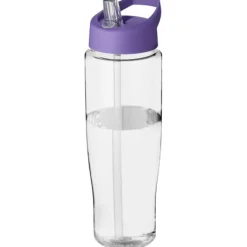 Bidon H2O Tempo® o pojemności 700 ml z wieczkiem z słomką / Przezroczysty 21004423