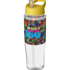 Bidon H2O Tempo® o pojemności 700 ml z wieczkiem z słomką / Przezroczysty 21004426