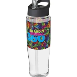Bidon H2O Tempo® o pojemności 700 ml z wieczkiem z słomką / Przezroczysty 21004400