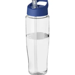 Bidon H2O Tempo® o pojemności 700 ml z wieczkiem z słomką / Przezroczysty 21004419