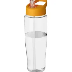 Bidon H2O Tempo® o pojemności 700 ml z wieczkiem z słomką / Przezroczysty 21004422