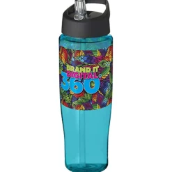 Bidon H2O Tempo® o pojemności 700 ml z wieczkiem z słomką / Limonka 21004404