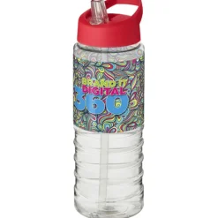 Bidon H2O Treble o pojemności 750 ml z wieczkiem z dzióbkiem / Przezroczysty 21087712