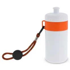 Bidon Sportowy Z Obwódka I Kolorowym Sznurkiem 500ml / Biały / pomarańczowy LT98785-N0126
