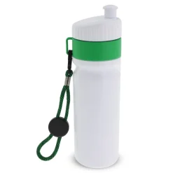 Bidon Sportowy Z Obwódka I Kolorowym Sznurkiem 750ml / Biały / jasnoniebieski LT98736-N0112