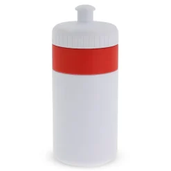 Bidon Sportowy Z Obwódka 500ml / Biały / czerwony LT98735-N0121