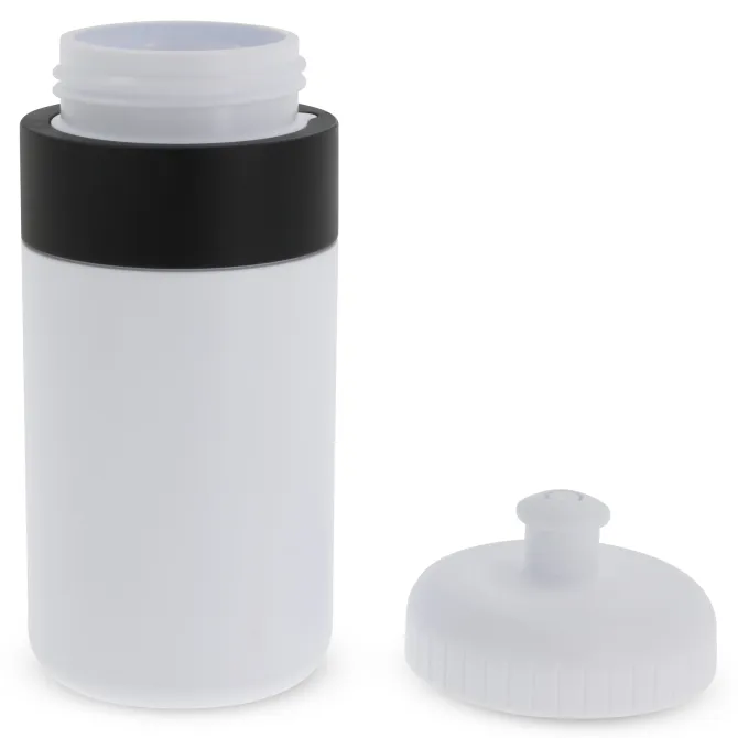 Bidon Sportowy Z Obwódka 500ml / Biały / czarny LT98735-N0102