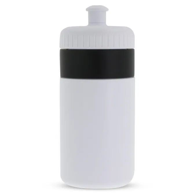 Bidon Sportowy Z Obwódka 500ml / Biały / czarny LT98735-N0102