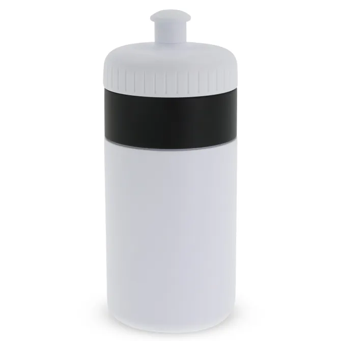 Bidon Sportowy Z Obwódka 500ml / Biały / czarny LT98735-N0102