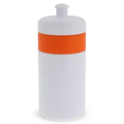 Bidon Sportowy Z Obwódka 500ml / Biały / pomarańczowy LT98735-N0126