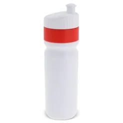 Bidon sportowy z obwódką  750ml / Biały / czerwony LT98786-N0121