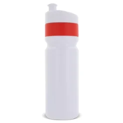 Bidon sportowy z obwódką  750ml / Biały / czerwony LT98786-N0121