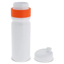 Bidon sportowy z obwódką  750ml / Biały / pomarańczowy LT98786-N0126