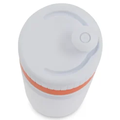 Bidon sportowy z obwódką  750ml / Biały / pomarańczowy LT98786-N0126