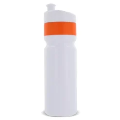 Bidon sportowy z obwódką  750ml / Biały / pomarańczowy LT98786-N0126