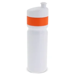 Bidon sportowy z obwódką  750ml / Biały / pomarańczowy LT98786-N0126