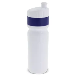 Bidon sportowy z obwódką  750ml / Biały / ciemnoniebieski LT98786-N0110