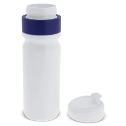 Bidon sportowy z obwódką  750ml / Biały / ciemnoniebieski LT98786-N0110