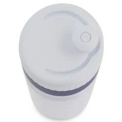 Bidon sportowy z obwódką  750ml / Biały / ciemnoniebieski LT98786-N0110