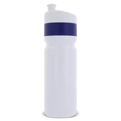 Bidon sportowy z obwódką  750ml / Biały / ciemnoniebieski LT98786-N0110