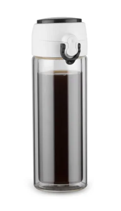 Bidon szklany VAKO 260 ml / Czarny 16206-02