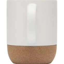 Billie kubek ceramiczny o pojemności 300 ml z detalami z korka i matowym wykończeniem / Biały 10084701