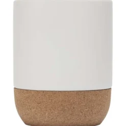 Billie kubek ceramiczny o pojemności 300 ml z detalami z korka i matowym wykończeniem / Biały 10084701