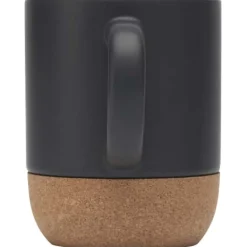 Billie kubek ceramiczny o pojemności 300 ml z detalami z korka i matowym wykończeniem / Czarny 10084790