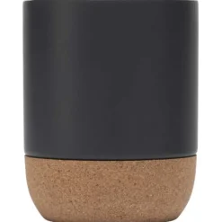 Billie kubek ceramiczny o pojemności 300 ml z detalami z korka i matowym wykończeniem / Czarny 10084790