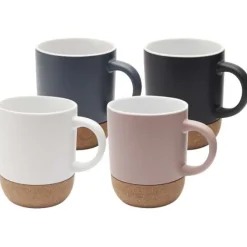 Billie kubek ceramiczny o pojemności 300 ml z detalami z korka i matowym wykończeniem / Dusty Pink 10084740