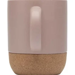 Billie kubek ceramiczny o pojemności 300 ml z detalami z korka i matowym wykończeniem / Dusty Pink 10084740