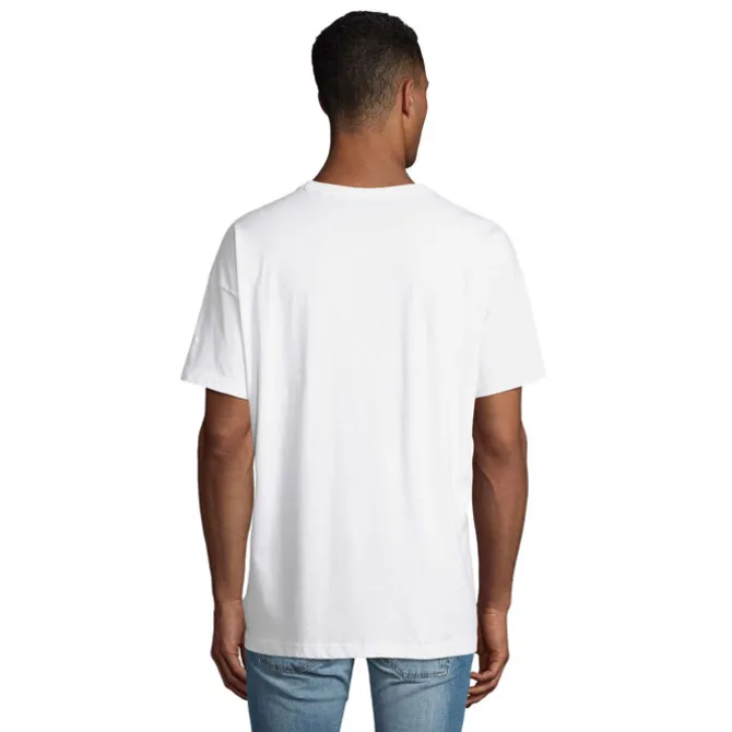 BOXY MEN T-SHIRT OVERSIZE / Bialy S03806-WH-S