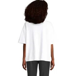BOXY WOMEN T-SHIRT OVERSIZE / Bialy S03807-WH-M