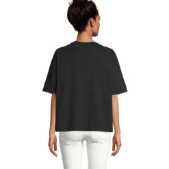 BOXY WOMEN T-SHIRT OVERSIZE / Deep Black S03807-DB-M