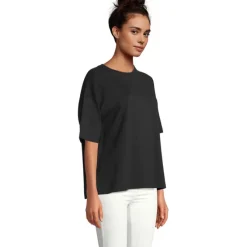 BOXY WOMEN T-SHIRT OVERSIZE / Deep Black S03807-DB-XL