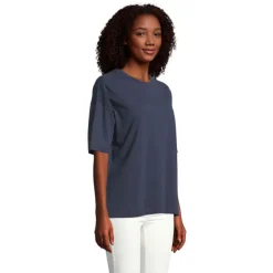 BOXY WOMEN T-SHIRT OVERSIZE / French Navy S03807-FN-M