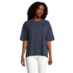 BOXY WOMEN T-SHIRT OVERSIZE / French Navy S03807-FN-S
