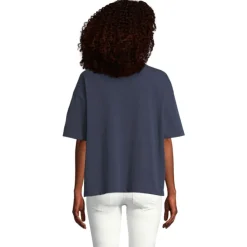 BOXY WOMEN T-SHIRT OVERSIZE / French Navy S03807-FN-XS
