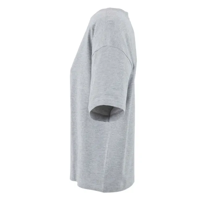 BOXY WOMEN T-SHIRT OVERSIZE / Jasnoszary Melanż S03807-DH-S