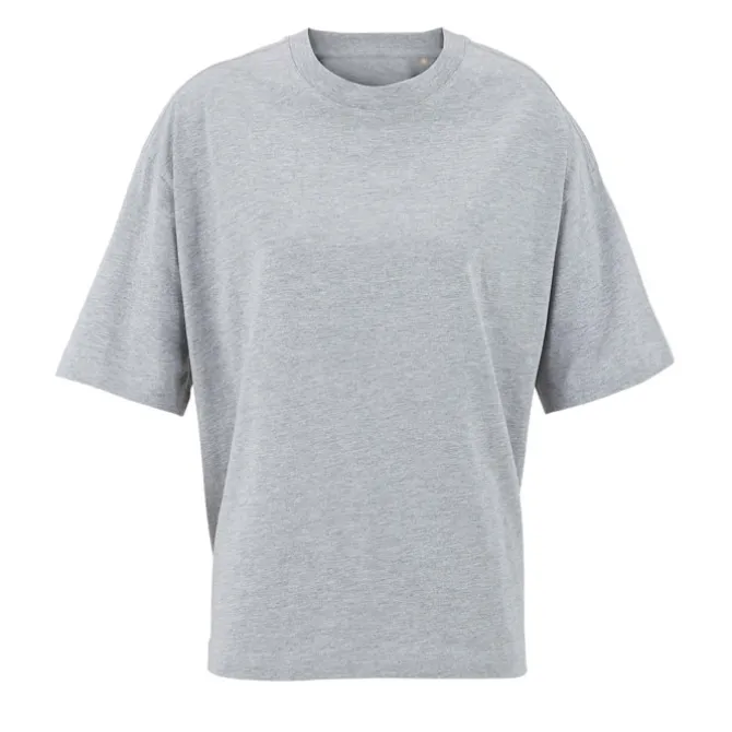 BOXY WOMEN T-SHIRT OVERSIZE / Jasnoszary Melanż S03807-DH-S