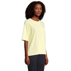 BOXY WOMEN T-SHIRT OVERSIZE / Jasno Żółty S03807-LY-XS