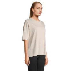 BOXY WOMEN T-SHIRT OVERSIZE / Linen Twin S03807-LN-XS