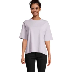 BOXY WOMEN T-SHIRT OVERSIZE / Lilac S03807-LL-L