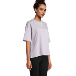 BOXY WOMEN T-SHIRT OVERSIZE / Lilac S03807-LL-L