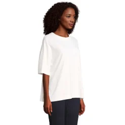 BOXY WOMEN T-SHIRT OVERSIZE / Off-White S03807-WW-XS