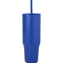 Brady izolowany kubek z certyfikatem RCS o pojemności 900 ml z silikonową słomką / Błękit królewski 10086753