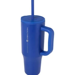 Brady izolowany kubek z certyfikatem RCS o pojemności 900 ml z silikonową słomką / Błękit królewski 10086753