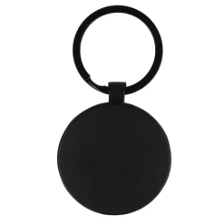 Brelok bambusowy i metalowy okrągły / Czarny LT99718-N0002